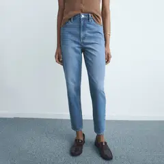 MANGO - Jean Mom Tiro Alto Mujer