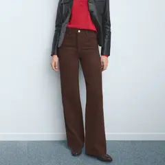 MANGO - Jean Wide Leg Tiro Alto Mujer