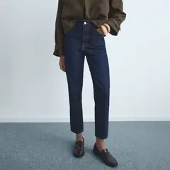 MANGO - Jean Mom Tiro Alto Mujer