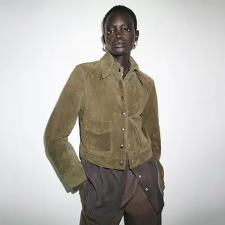 MANGO - Casaca De Cuero Mujer