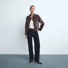 MANGO - Jean Straight Tiro Medio Mujer