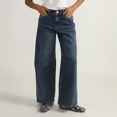 DENIMLAB - Jean Wide Leg Tiro Medio Mujer