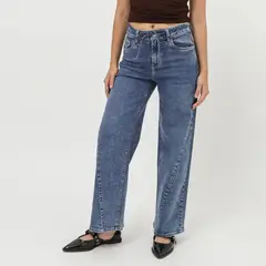 SYBILLA - Jean Wide Leg Tiro Medio Mujer