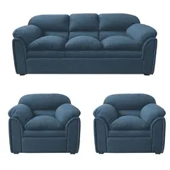 CASA BELLA - Juego De Sala 3-1-1 Cuerpos Rainiero Rojo