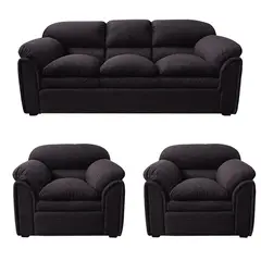 CASA BELLA - Juego De Sala 3-1-1 Cuerpos Rainiero Rojo