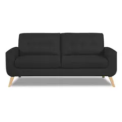 CASA BELLA - Sofá 3 Cuerpos Reihan Negro