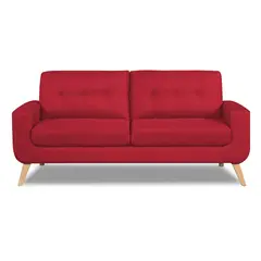 CASABELLA - Sofá 3 Cuerpos Reihan Rojo