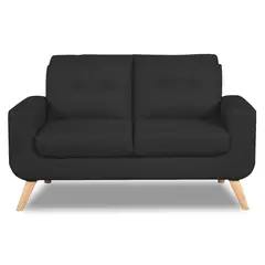 CASA BELLA - Sofá 2 Cuerpos Reihan Negro