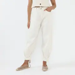 BASEMENT - Pantalón Bombacho Tiro Alto Mujer