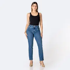 PIONIER - Jean Regular Fit Tiro Alto Mujer