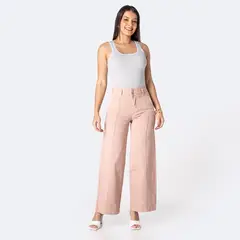 PIONIER - Pantalon Wide Leg Tiro Alto Mujer