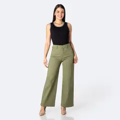 PIONIER - Jean Wide Leg Tiro Alto Mujer