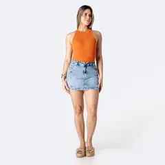 PIONIER - Falda Short Denim Mujer