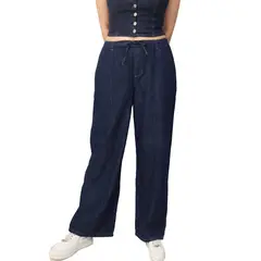 KAYRA POBLET - Jean Wide Leg Tiro Alto Mujer