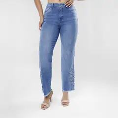 KANSAS - Jean Straight Tiro Alto Mujer