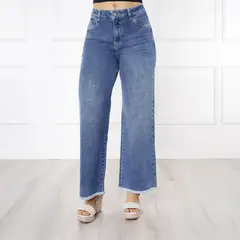 KANSAS - Jean Wide Leg Tiro Alto Mujer