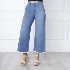 KANSAS - Jean Wide Leg Tiro Alto Mujer