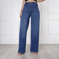 KANSAS - Jean Wide Leg Tiro Alto Mujer