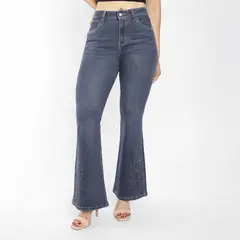 KANSAS - Jean Flare Tiro Alto Mujer