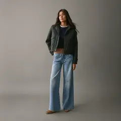 MANGO TEEN - Jean Wide Leg Tiro Bajo Mujer