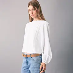 MANGO TEEN - Blusa Manga Larga Mujer