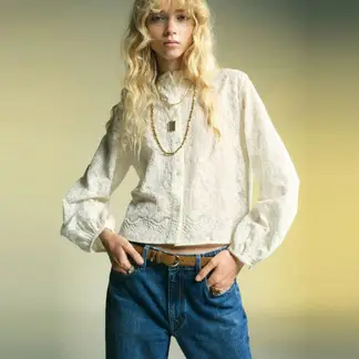 MANGO - Blusa Manga Larga Mujer