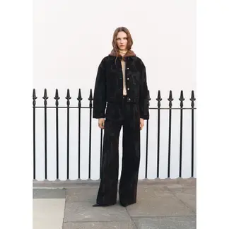 MANGO - Jean Wide Leg Tiro Alto Mujer