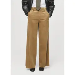 MANGO - Pantalón Wide Leg Tiro Medio Mujer