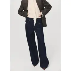 MANGO - Jean Wide Leg Tiro Bajo Mujer