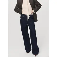MANGO - Jean Wide Leg Tiro Bajo Mujer