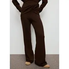 MANGO - Pantalón Wide Leg Tiro Medio Mujer