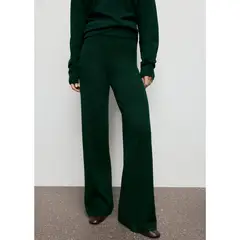 MANGO - Pantalón Wide Leg Tiro Medio Mujer