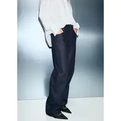 MANGO - Jean Straight Tiro Medio Mujer