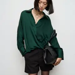 MANGO - Blusa Manga Larga Mujer