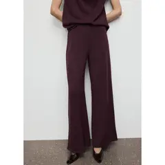MANGO - Pantalón Wide Leg Tiro Alto Mujer
