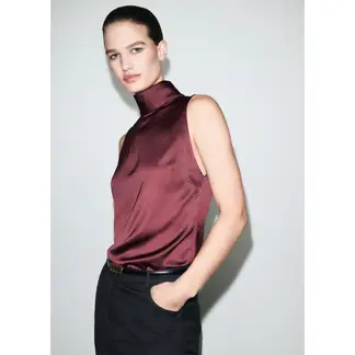 MANGO - Blusa Sin Mangas Mujer