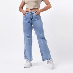 TAYSSIR - Jean Wide Leg Tiro Alto Mujer