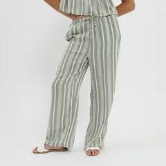 AMERICAN ABBEY - Pantalón Straight Tiro Medio Mujer