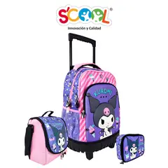 KUROMI - Set Mochila Con Ruedas 3D