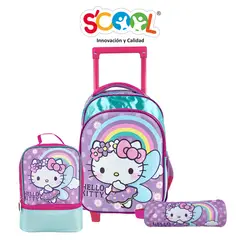 HELLO KITTY - Set Mochila Con Ruedas 3D