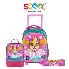 PAW PATROL - Set Mochila Con Ruedas 3D Skye