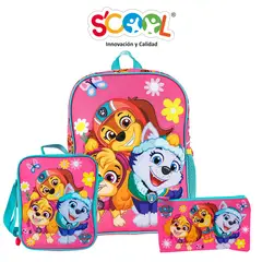 PAW PATROL - Set Mochila Lonchera Cartuchera