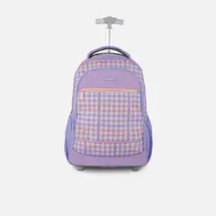 CREPIER - Mochila Con Ruedas Franca Grande Vichy Color Block Lila