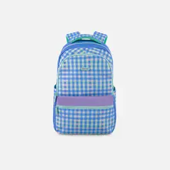 CREPIER - Mochila Star Grande Vichy Color Block Azul