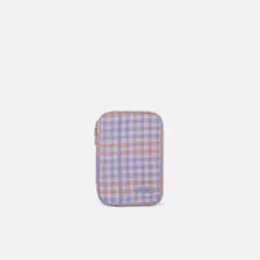 CREPIER - Cartuchera Grand Mediano Vichy Color Block Lila