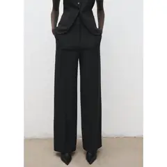 MANGO - Pantalón Straight Tiro Alto Mujer