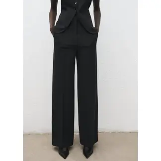 MANGO - Pantalón Straight Tiro Alto Mujer