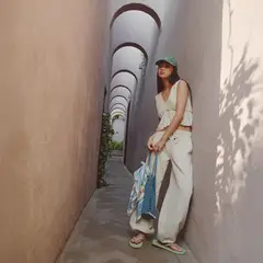 DOO AUSTRALIA - Pantalón Bombacho Tiro Medio Mujer