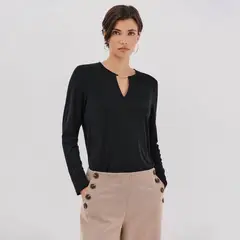 CORTEFIEL - Polo Manga Larga Mujer