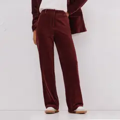 CORTEFIEL - Pantalón Straight Tiro Alto Mujer